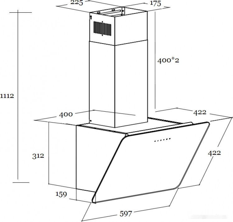 Вытяжка Schtoff Macau 60 (белый)