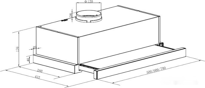 Вытяжка Maunfeld VS Light 60 (черный)
