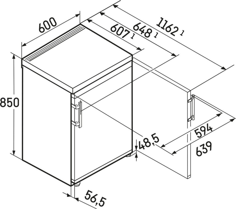 Однокамерный холодильник Liebherr Rsdci 1621 Plus