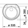 Кухонная мойка Blanco Rondoval 45 темная скала
