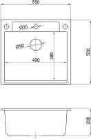 Кухонная мойка Marblan Cubi (оникс)