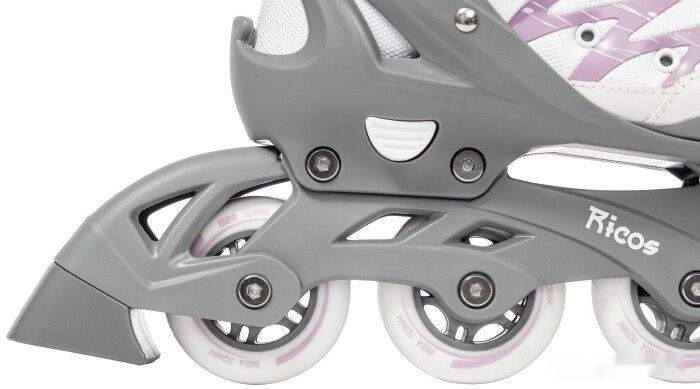 Роликовые коньки Ricos Stream PW-153A S (р. 33-36, белый/лиловый)