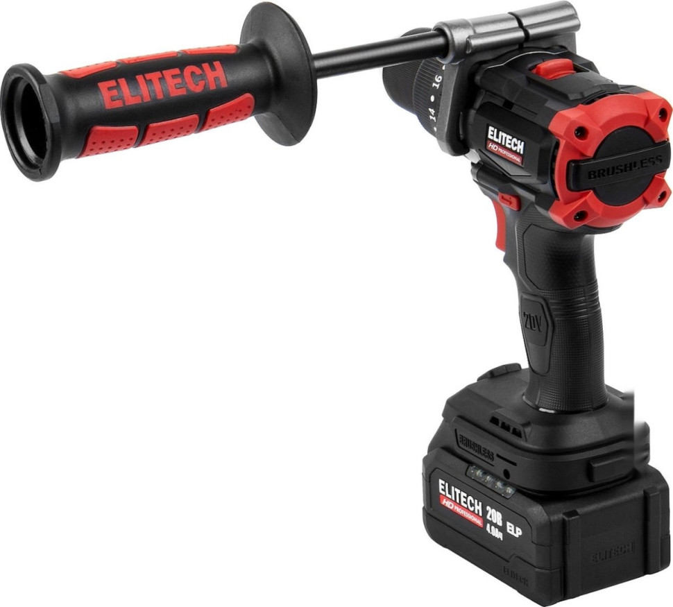 Ударная дрель-шуруповерт Elitech CD 20BL2 E2201.042.02 (с 2-мя АКБ, кейс)