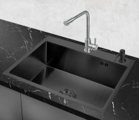 Кухонная мойка РМС MR-5843BL (с корзиной и дозатором)