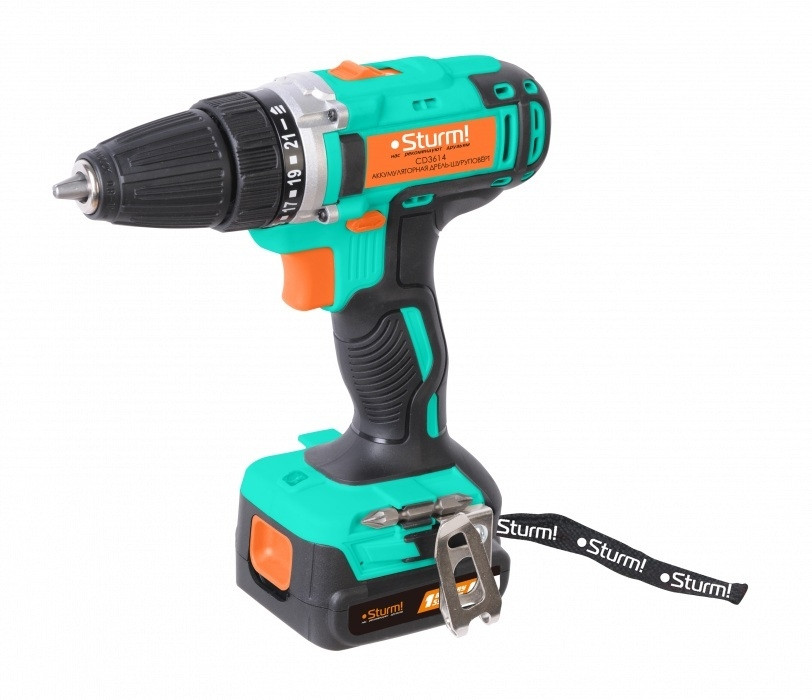 Дрель-шуруповерт Sturm CD3614 (с 2-мя АКБ, кейс)