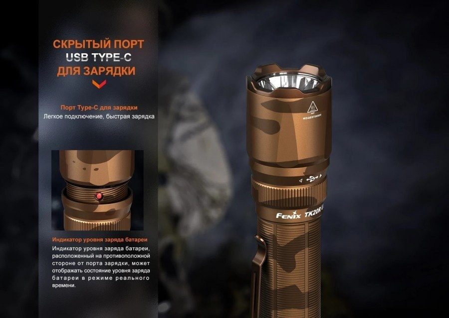 Фонарь Fenix TK20RUEGY (серый)