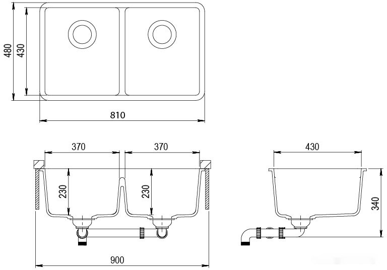 Кухонная мойка AquaSanita Arca SQA 200 202 W alumetallic