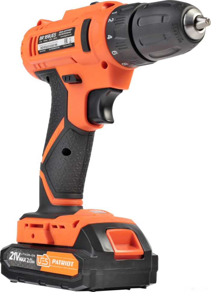 Дрель-шуруповерт Patriot BR 189 UES 180301549 (с 2-мя АКБ, кейс)
