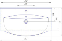 Умывальник Kirovit Элвис 850