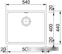 Кухонная мойка Franke KBG 110-50 (бежевый)