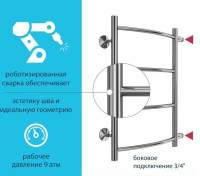 Полотенцесушитель Stelmix ВПС П4 400x600 (БП, 3/4")