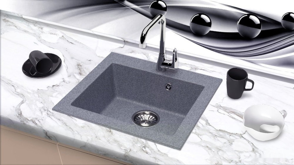 Кухонная мойка Berge BR-4803 (графитовый матовый)