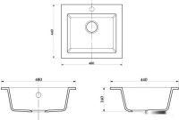 Кухонная мойка Berge BR-4803 (графитовый матовый)