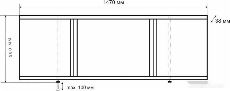 Экран для ванной Emmy Элис Max 150