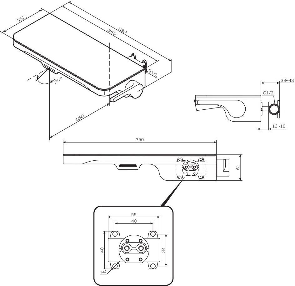 Смеситель Am.Pm Func F8F72722