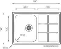 Кухонная мойка Zorg ZLL 7850 (микродекор)