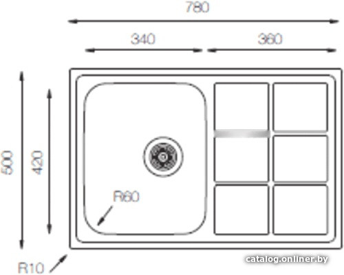 Кухонная мойка Zorg ZLL 7850 (микродекор)
