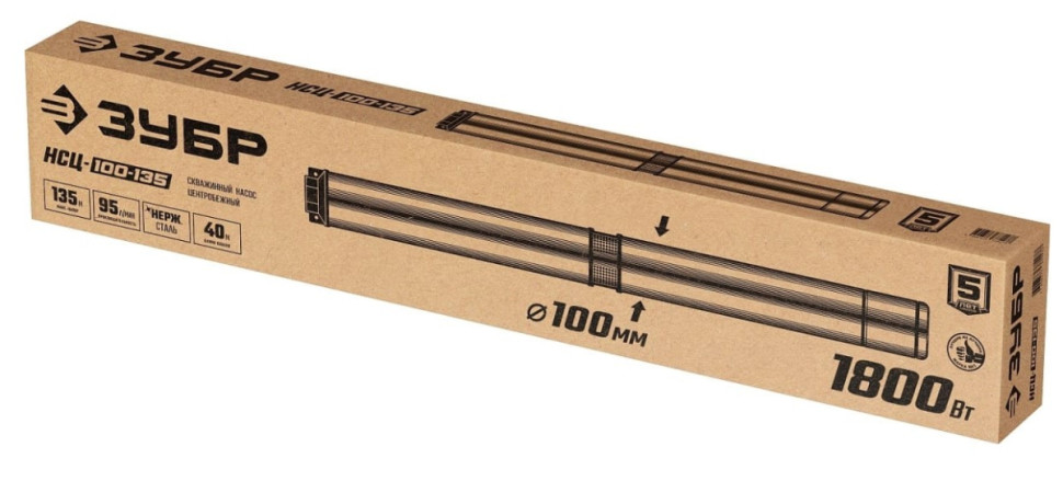 Скважинный насос ЗУБР НСЦ-100-135