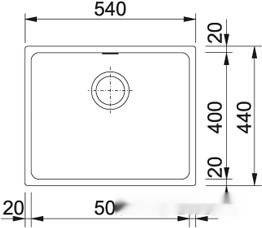 Кухонная мойка Franke KBG 110-50 (графит)