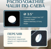 Кухонная мойка Saniteco Fortis (черный)