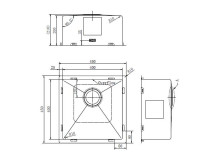 Кухонная мойка Zorg ZRE 4545 graphite