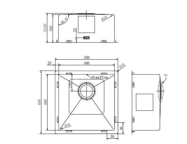 Кухонная мойка Zorg ZRE 4545 graphite