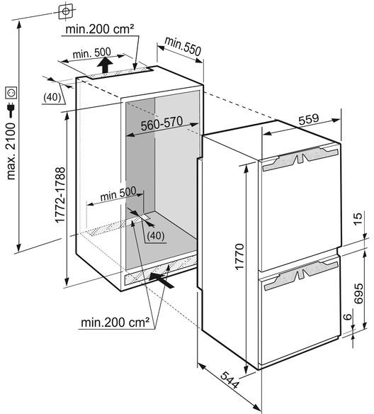 Холодильник с морозильником Liebherr ICNSd 5123