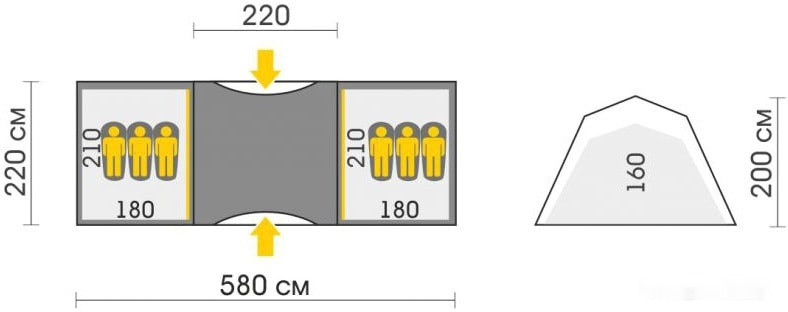 Палатка Talberg Base 6 (зеленый)