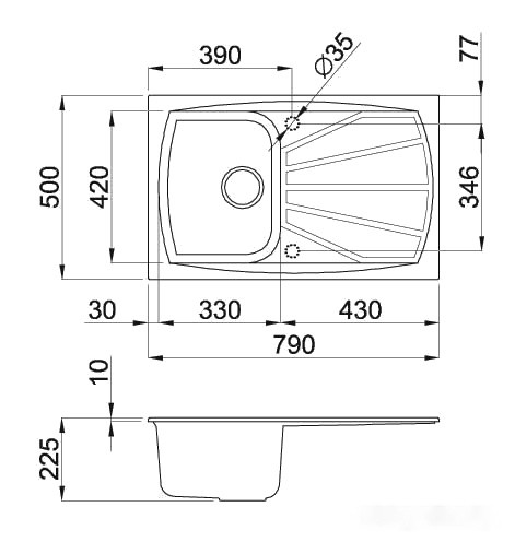 Кухонная мойка Elleci Living 300 G40 Full Black/Nero
