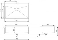 Кухонная мойка AquaSanita LUNA LUN 100MW
