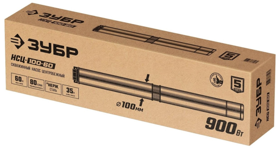 Скважинный насос ЗУБР НСЦ-100-40