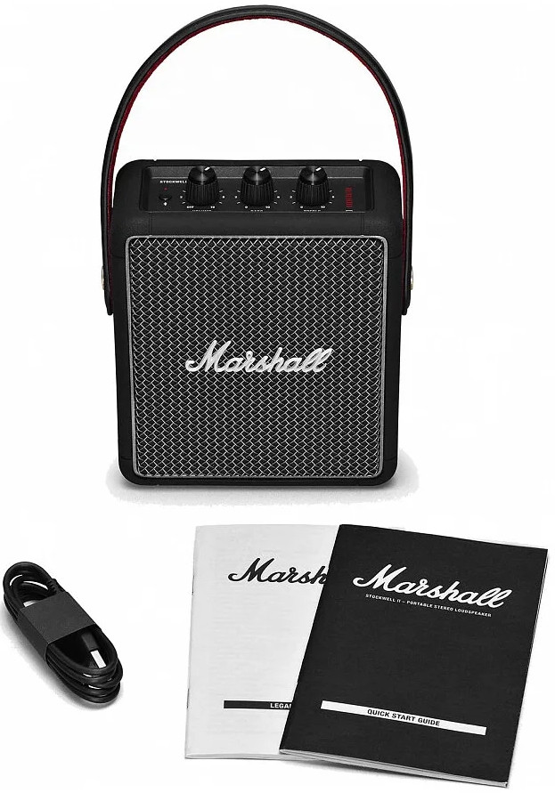 Портативная акустика Marshall Stockwell II (черный/латунь)