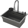 Кухонная мойка Roxen Stage Plus 560250-60-BS многофункциональная 8 в 1 (60*48/текстурная оружейная сталь)