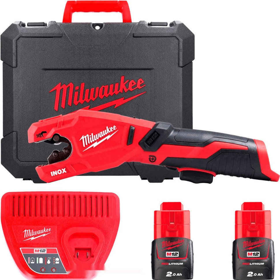 Труборез Milwaukee M12 PCSS-202C 4933479242 (с 2-мя АКБ, кейс)