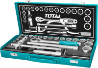 Набор трещотка с головками Total THT141253 (24 предмета)