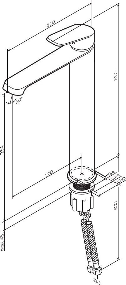 Смеситель Am.Pm Func F8F92000