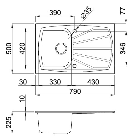Кухонная мойка Elleci Living 300 G68 Bianco