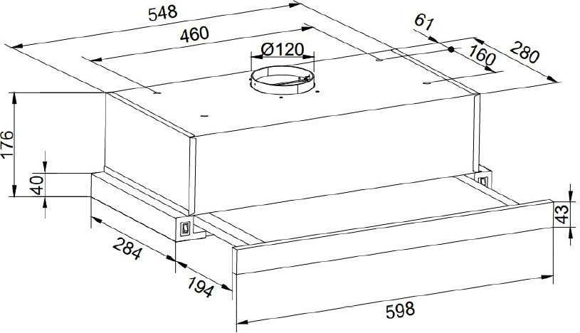 Вытяжка Zorg Slim 850 60 M (белый)