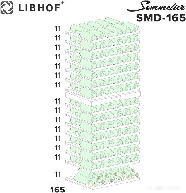 Винный шкаф Libhof Sommelier SMD-165 silver