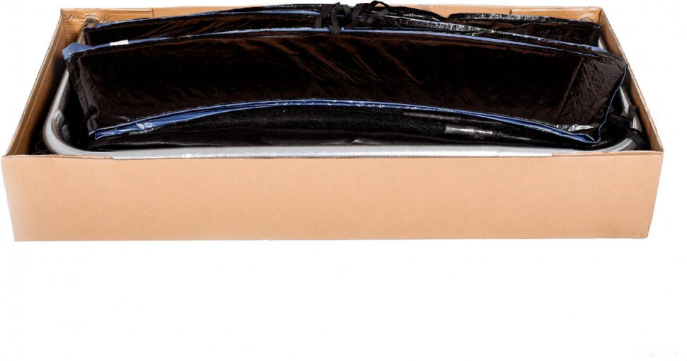 Батут GetActive Jump 8ft - 252 см с лестницей, внешней сеткой (синий)