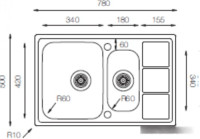 Кухонная мойка Zorg ZLL 7850-2 (микродекор)
