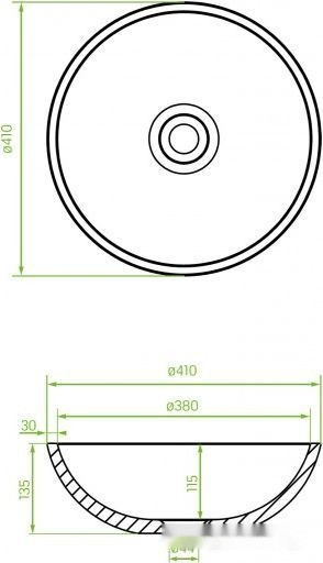 Умывальник Laveo Amber VGR1421T