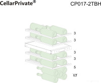 Винный шкаф Cellar Private CP017-2TBH со скрытой ручкой