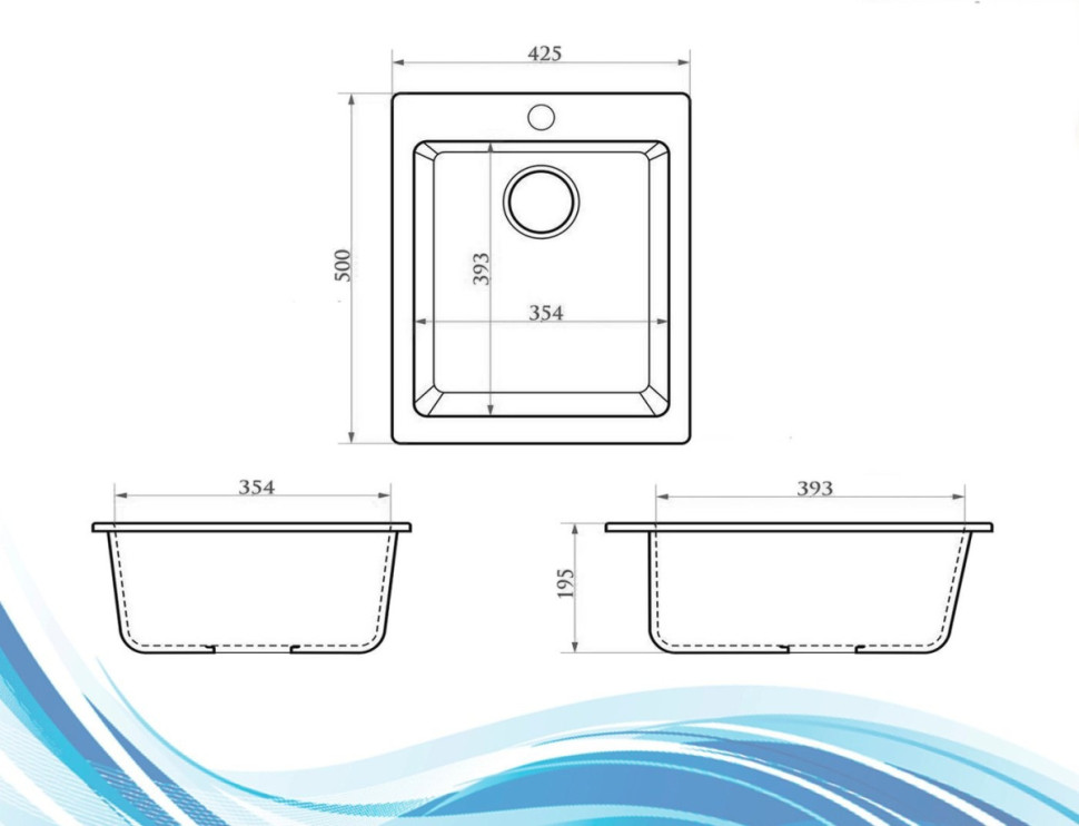 Кухонная мойка Berge BR-4200 + Like F8005022 (черный)