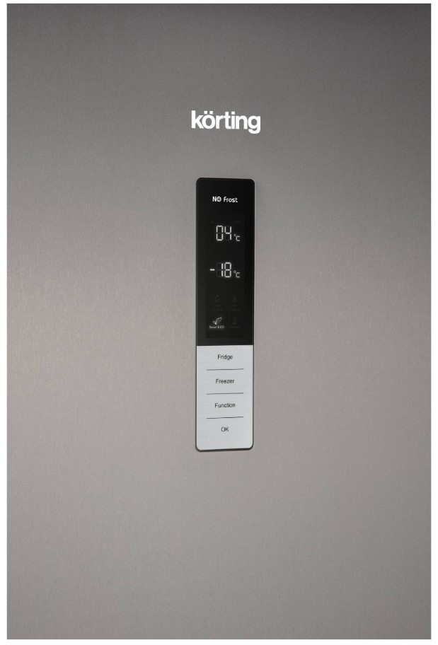 Холодильник с морозильником Korting KNFC 61869 X