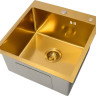 Кухонная мойка Basic CL DS Decor 45x50 (золото, коландер, дозатор)