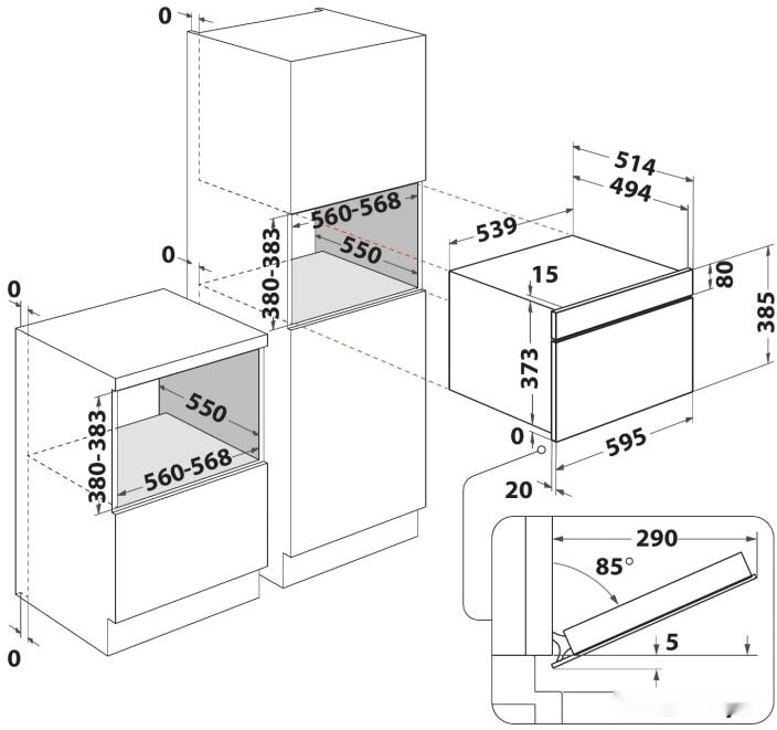 Микроволновая печь Whirlpool W7 MD440 NB