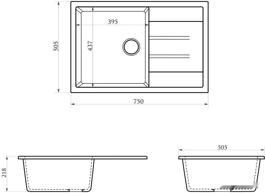Кухонная мойка Berge BR-7603 (бежевый матовый)