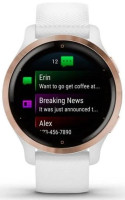 Умные часы Garmin Venu 2S (розовое золото/белый)