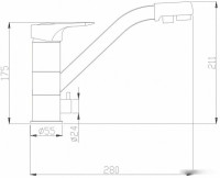 Смеситель Zorg Steel Hammer SH 321 черный + бронза